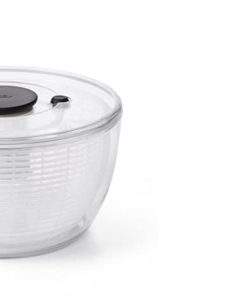 OXO Good Grips 1351580V2MLNYK Essoreuse à Salade Transparent/Blanc, Plastique, Grand & Shaker à Vinaigrette