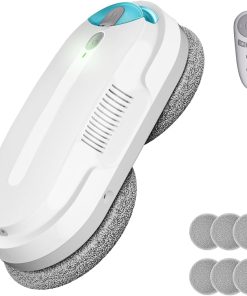 Robot Nettoyeur de fenêtre avec Jet d'eau à pulvérisation ultrasonique bidirectionnelle et réservoir d'eau de 85 ML - Robot de fenêtre avec Forte Puissance d'aspiration