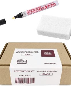LEVIATAN Set pour la restauration d'inscriptions sur pierres tombales marqueur d'huile noir