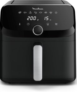 Réduction limitée dans le temps：Moulinex Easy Fry Mega, air fryer compact, Mono tiroir 7.5 L, Jusqu’à 8 personnes, 8 programmes, noir