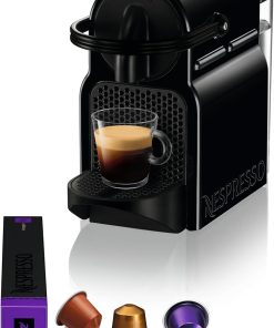 Réduction limitée dans le temps：De'Longhi Nespresso Inissia EN80.B, Machine à Café Automatique, Machine à Capsules pour une Seule Tasse, Ensemble de Bienvenue Inclus, Design Compact, 19 Bars, 1260W, Noir